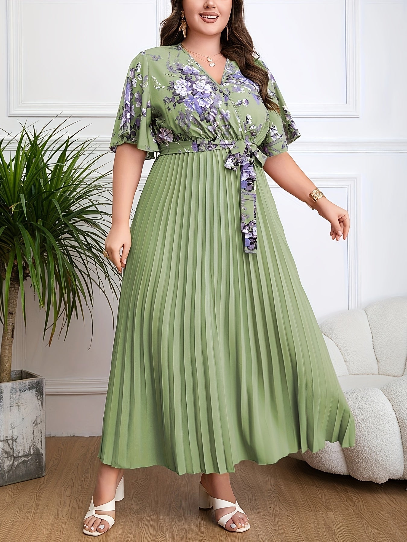 Alice | Plus size belted dress