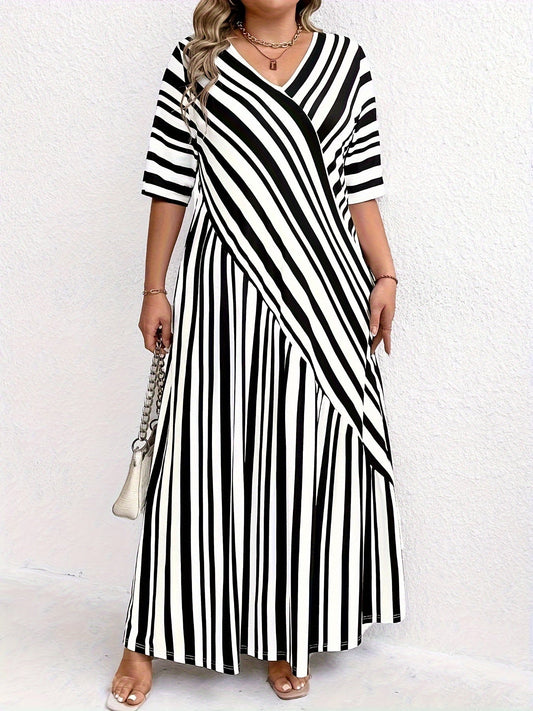 Tanja | Plus size striped dress