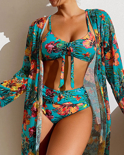 Glenda - Bikini and Floral Skirt Set