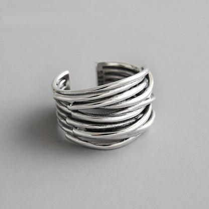 Adjustable Silver Plated Ring