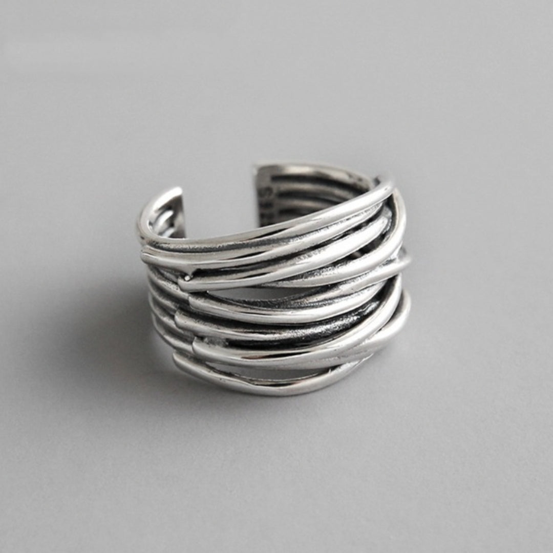 Adjustable Silver Plated Ring