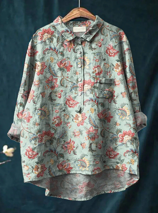 Maya™ - Floral Button-up Blouse