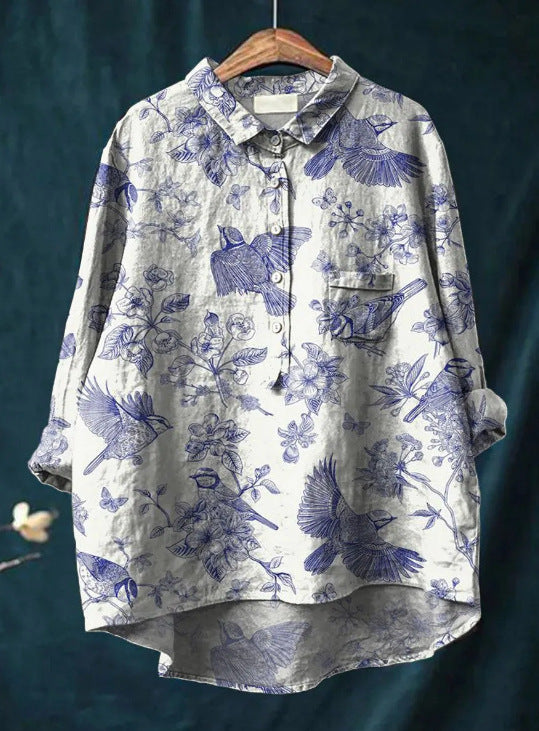 Maya™ - Floral Button-up Blouse