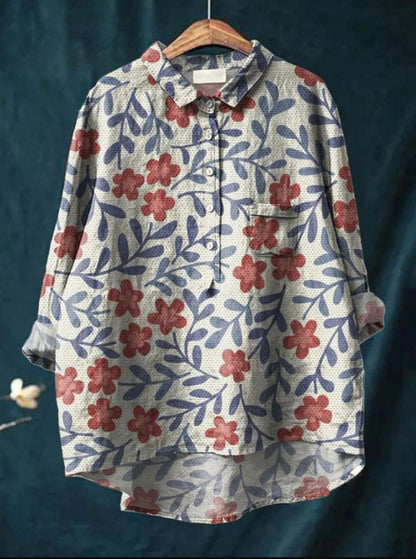 Maya™ - Floral Button-up Blouse