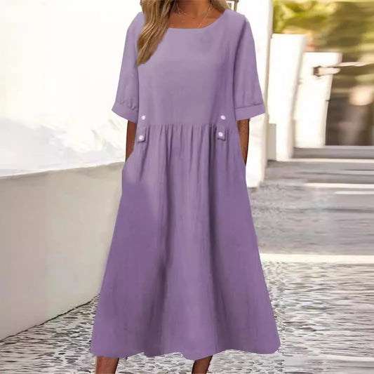 Adams™ | Alyssa Cotton-Linen Dress