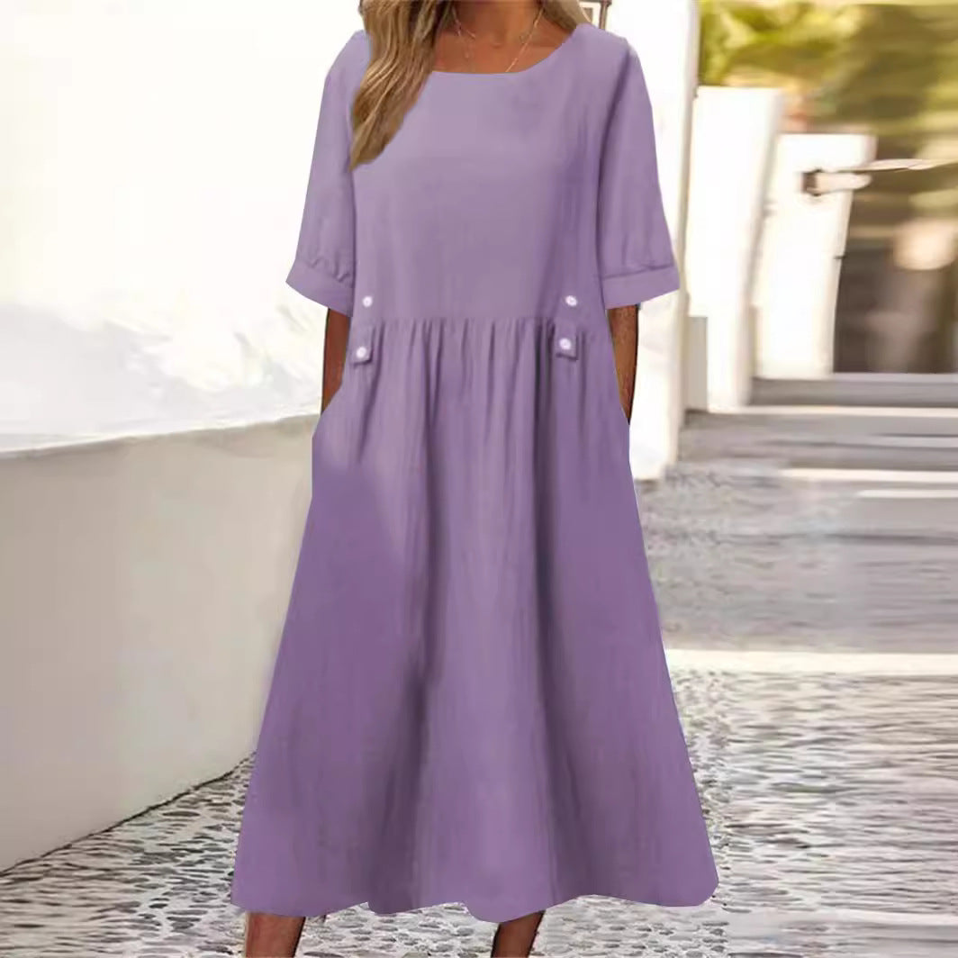 Adams™ | Alyssa Cotton-Linen Dress