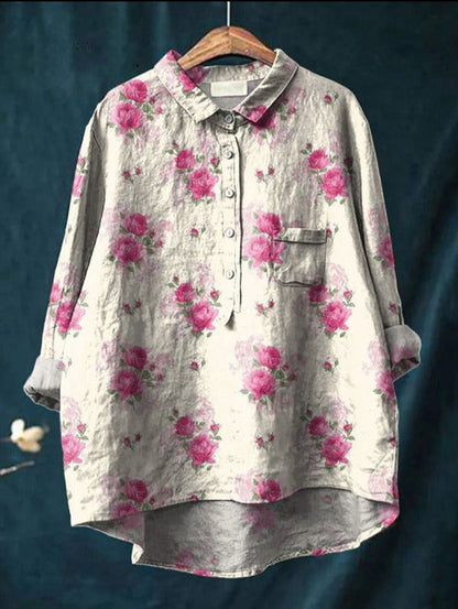 Maya™ - Floral Button-up Blouse