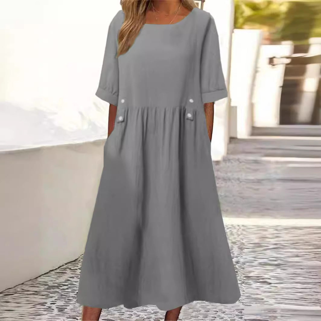 Adams™ | Alyssa Cotton-Linen Dress