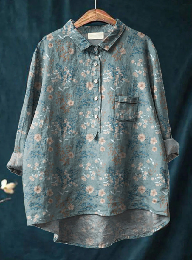 Maya™ - Floral Button-up Blouse