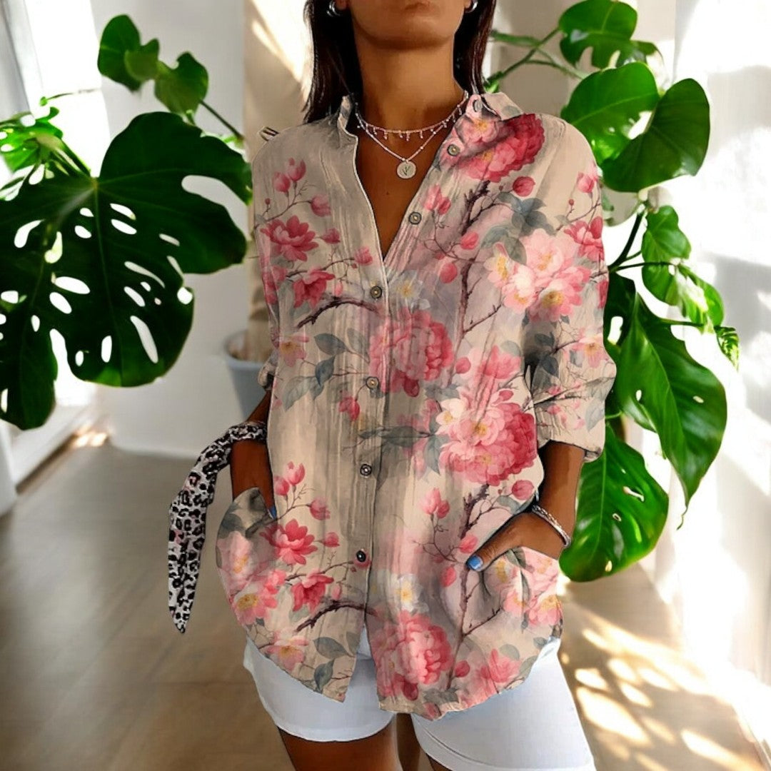 Zoey™ - Floral Button-up Shirt