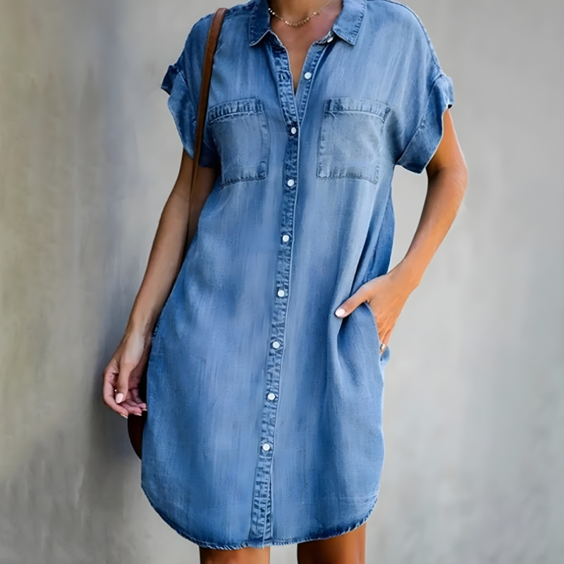 Adams™ | Tummy Covering Denim Dress