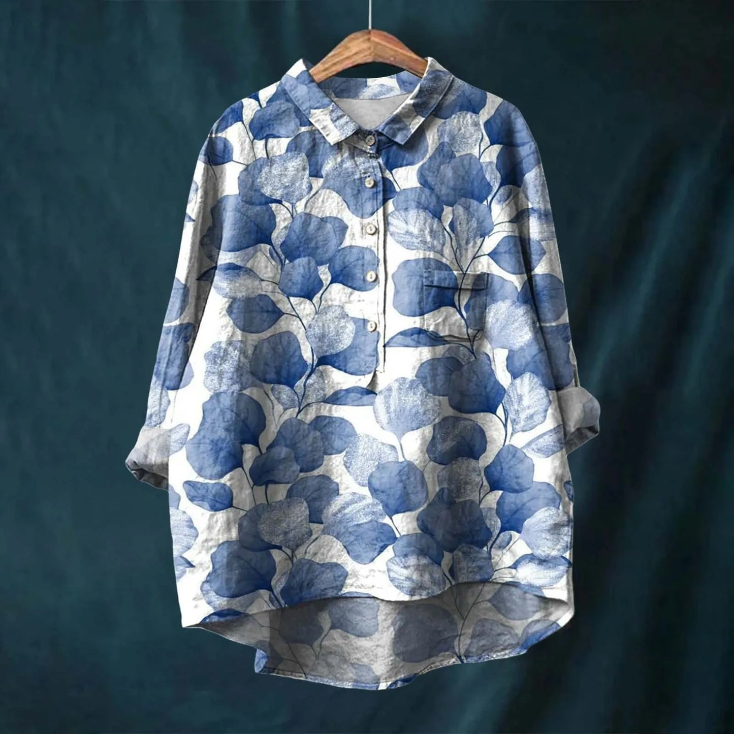 Meja™ | Elegant Long Sleeve Floral Shirt