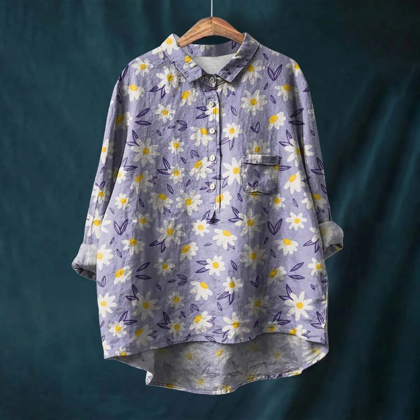 Fhebe™ | Stylish Loose-Fit Floral Shirt