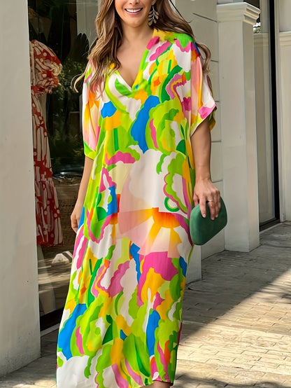 Olivia | Plus size colorful dress