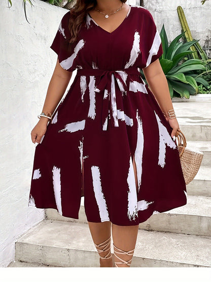 Alexia | Plus size printed dress