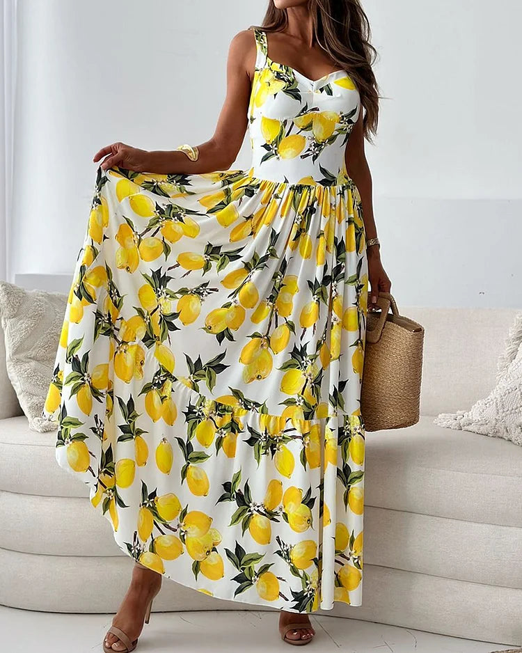 Adams™ | Lemon-Print Summer Dress