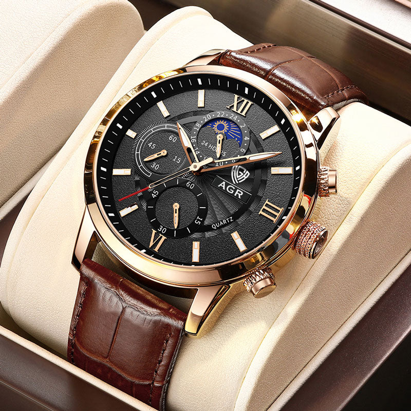 Premium Leather Quartz Watch