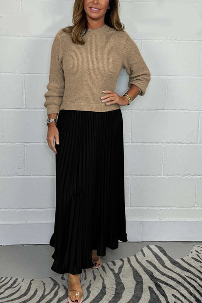 Adams™ | Long Sleeve Jumper + Pleated Bottom Dress