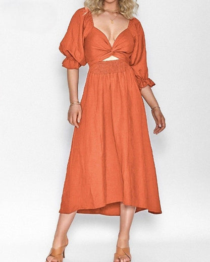 Adams™ | French Folded Sleeves Dress